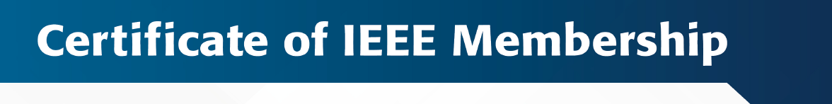 Certificate of IEEE Membership